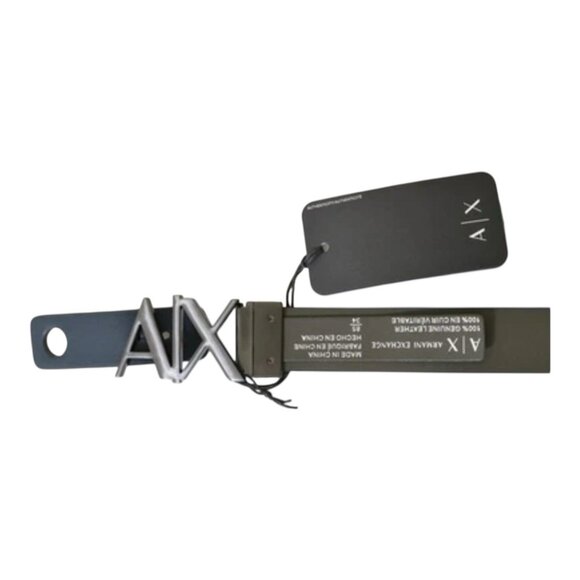 Armani Exchange Men’s Leather Reversible Belt Logo Buckle Size 36 NWT - Picture 4 of 10